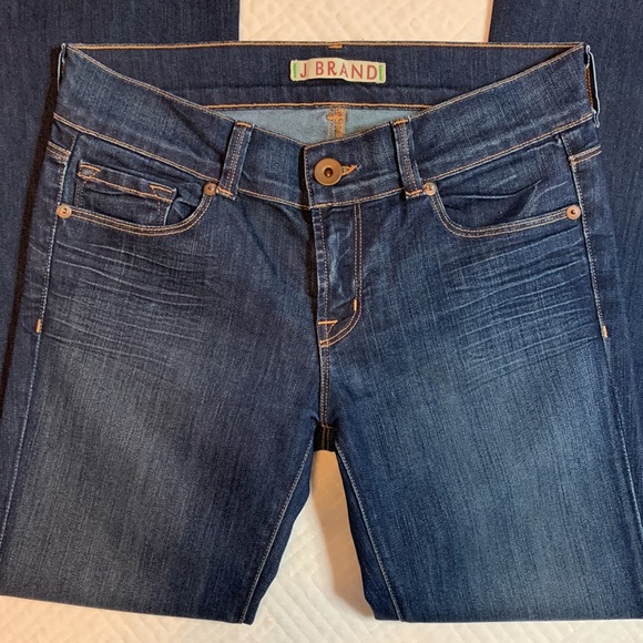 J BRAND Heartbreaker Mid Rise Mini Flare Leg Jeans, Dark Wash, Size 27 - Picture 4 of 16